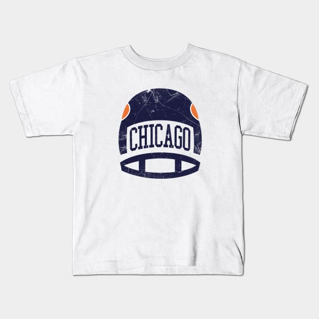 Chicago Retro Helmet - White Kids T-Shirt by KFig21